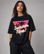 Neon Palms Oversized Box Fit T-Shirt - Image 4