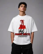 Crimson Knockout Oversized Box Fit T-Shirt