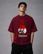 Crimson Knockout Oversized Box Fit T-Shirt - Image 4